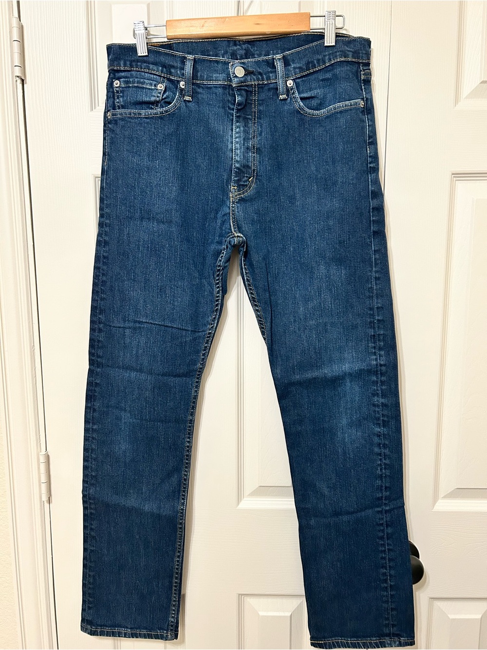 Levi's Men's 513 slim straight flex jean in true blue wash y2k classic 33x32